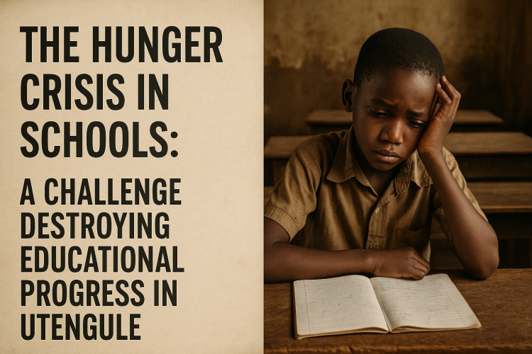 This Image is AI Generated. A student in class facing hunger.