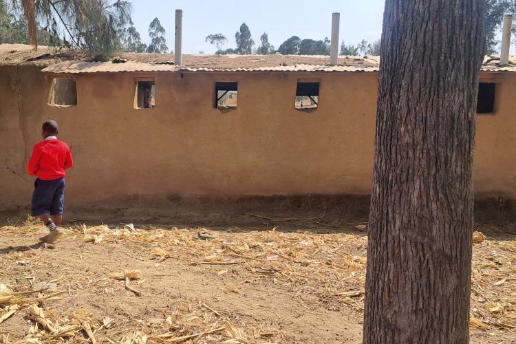 APhoto of old Latrines at Mapambano Primary School Mbeya
